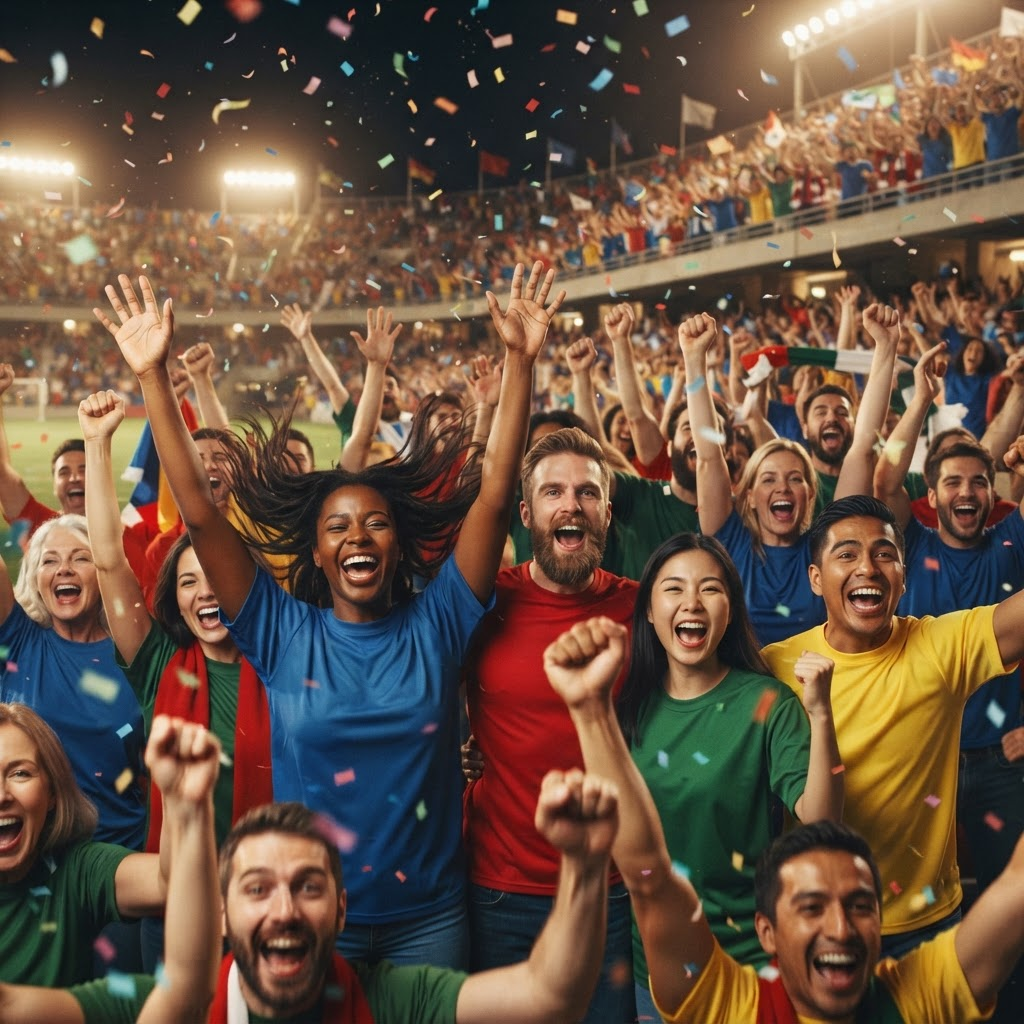 Fans cheering the start of a new football season